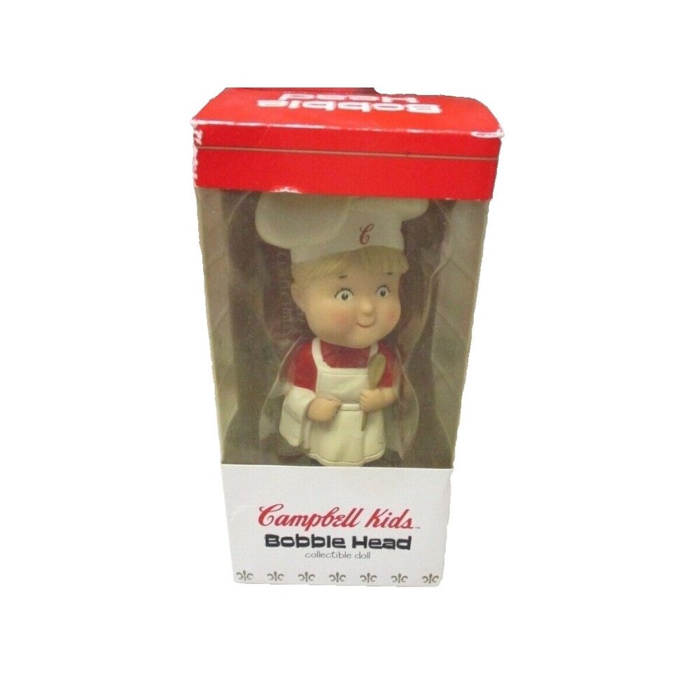 Vintage Campbell White Kids Bobble Head Collectible Doll
